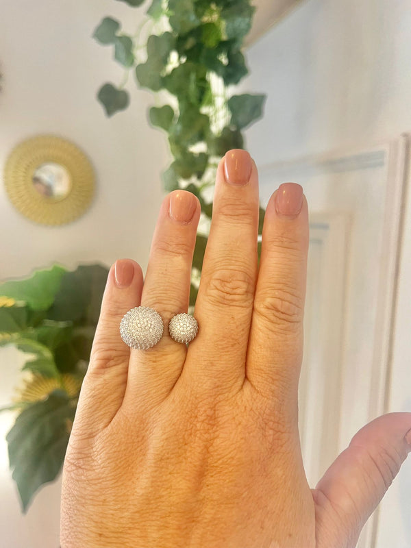 ANELLO DOPPIA SFERE