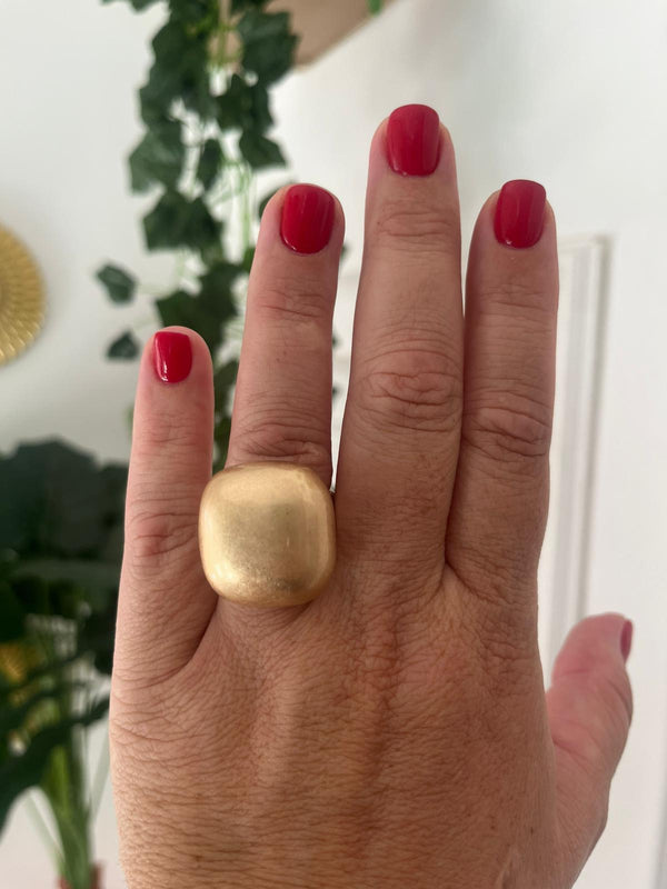 ANELLO QUADROTTO SATINATO