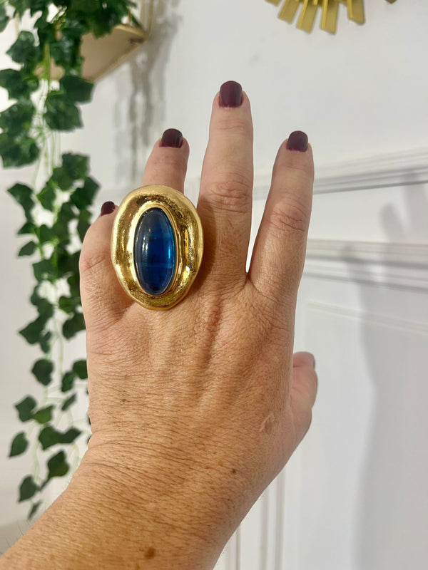 ANELLO VINTAGE BLU