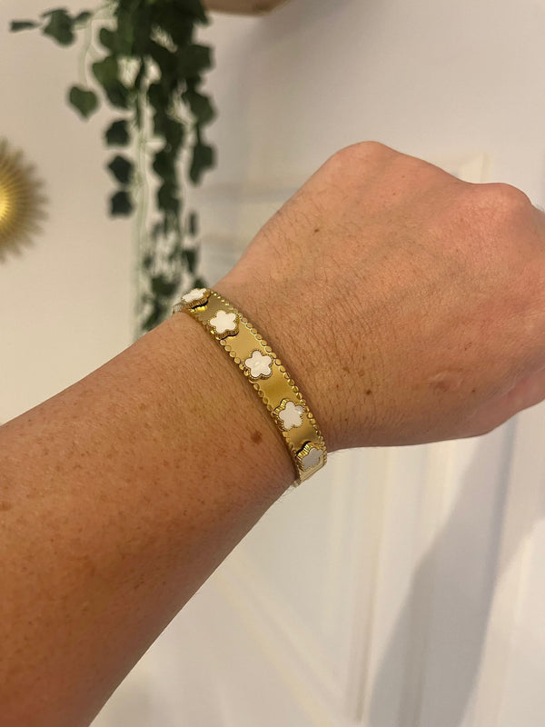 BRACCIALE MANETTA RIGIDA MOOD VAN CL BIANCO