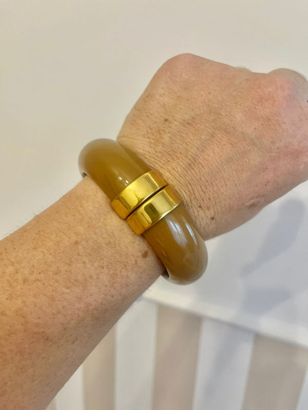 BRACCIALE RESINATO  CARAMELLO