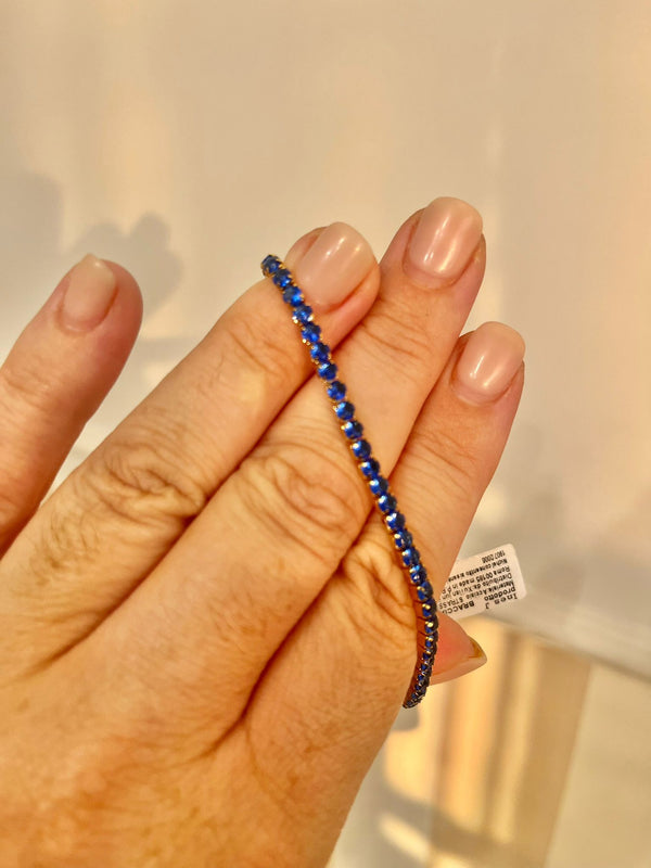 BRACCIALE TENNIS AD ELASTICO BLU