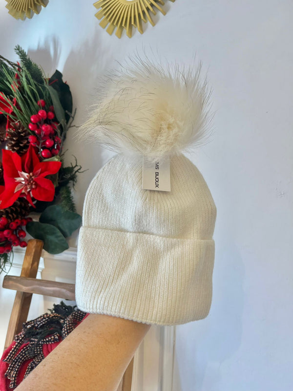 CAPPELLO LANA PON BIANCO