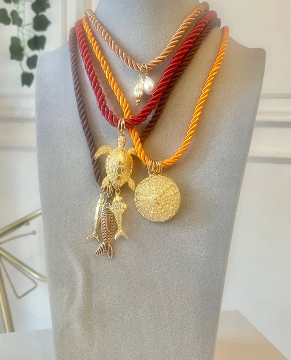 COLLANA CORDONCINI CHARMS MARINI