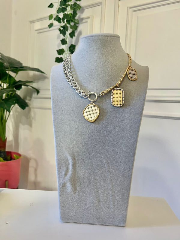 COLLANA CATENA MIX GOLD SILVER