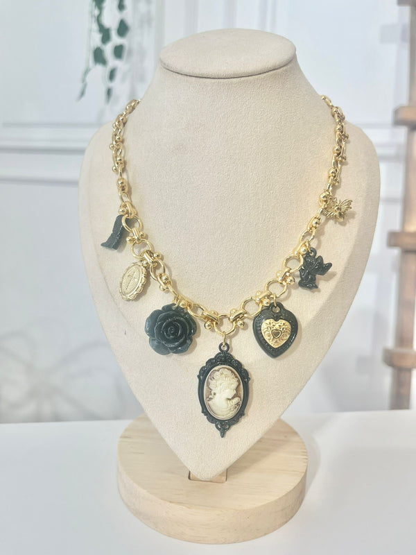 COLLANA CAMEO NERA