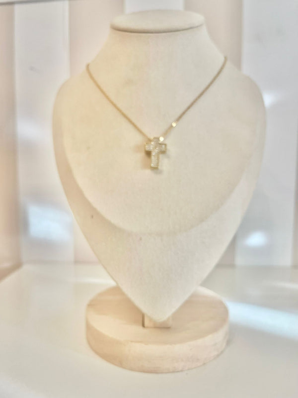 COLLANA CROCE PICCOLA STRAss