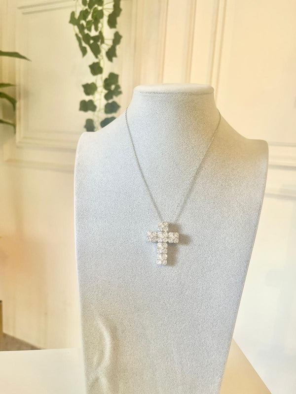 COLLANA CROCE PION SILVER