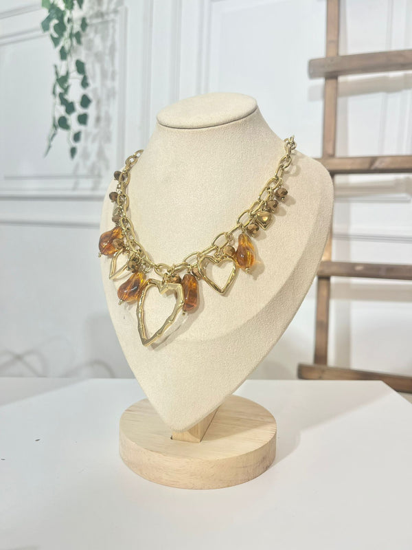 COLLANA CUORE TARTARUGATO