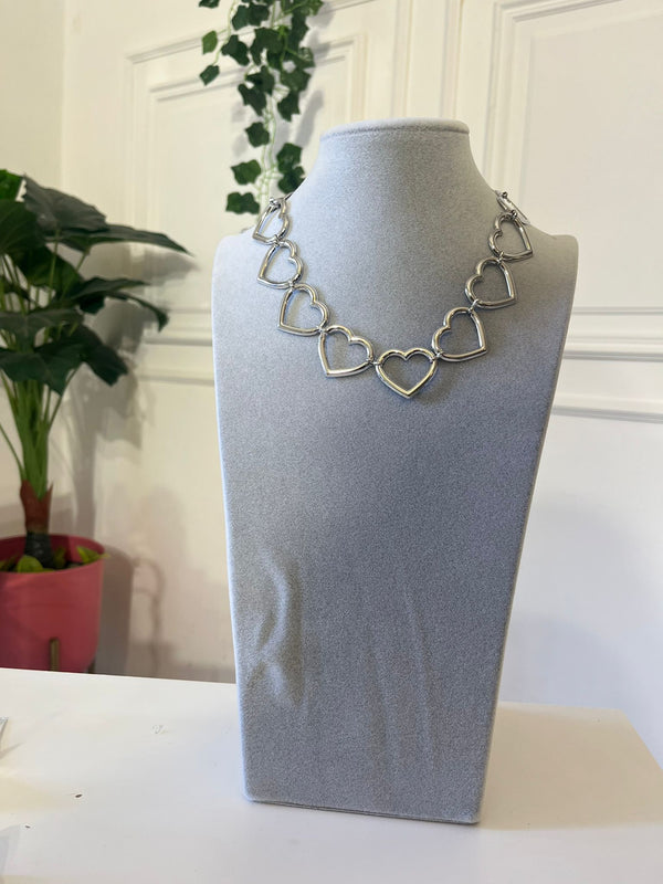 COLLANA CUORI SILVER