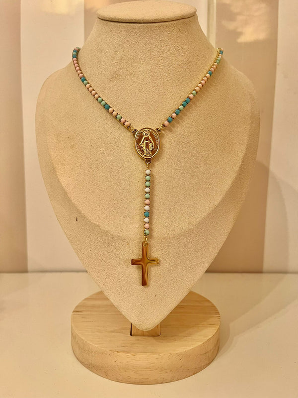 COLLANINA AMEN CROCE TURCHESE