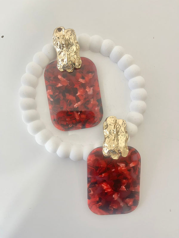 ORECCHINI BORDEAUX MAXI
