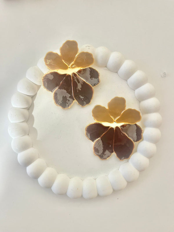 ORECCHINI FIORE DOPPIO COLORE