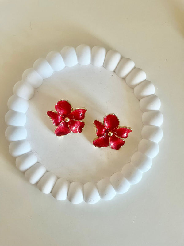 ORECCHINI FIORE ROSSO