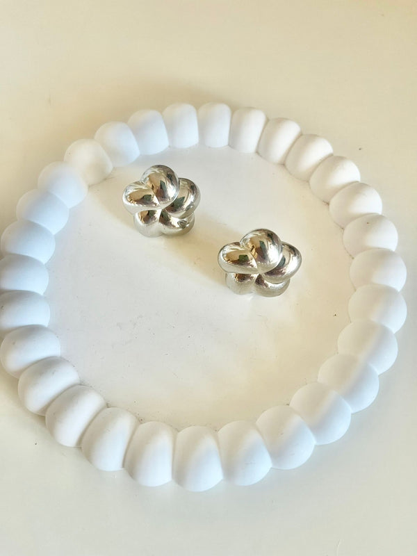 ORECCHINI FLOWER SILVER MINI