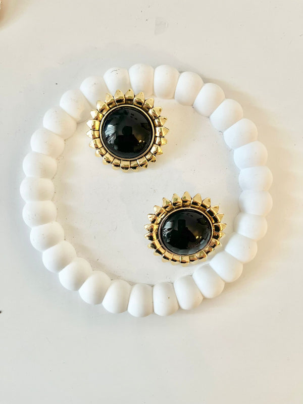 ORECCHINI GIRASOLE NERO