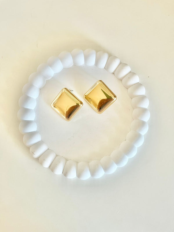 ORECCHINI QUADROTTI GOLD