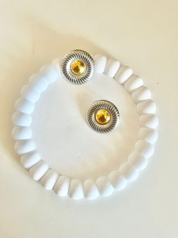 ORECCHINI TONDI GOLD E SILVER